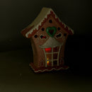 Casetta in Resina di marzapane con Led azzurro cm 17,5x10xh25,5