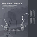 Panca Fondo Letto Imbottita 82x30x47 cm Pelliccia Sintetica Grigia  