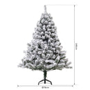 Albero di Natale Artificiale Innevato 140 cm 400 Punte  Verde