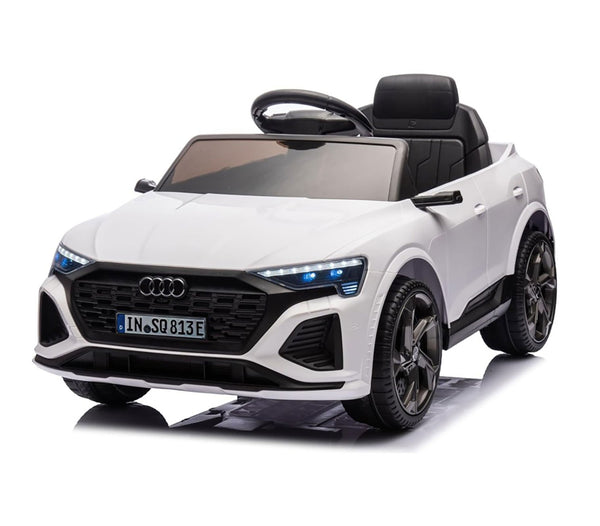 Macchina Elettrica per Bambini 12V Licenza Ufficiale Audi SQ8 E-Tron con Telecomando e Sedile Pelle Bianco prezzo