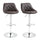 Set mit 2 Barhockern 51,5 x 48 x 83-104 cm in braunem Kunstleder