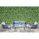 Set Salotto da Giardino Divano 2 Poltrone e Tavolino con Cuscini in Alluminio Grigio scuro