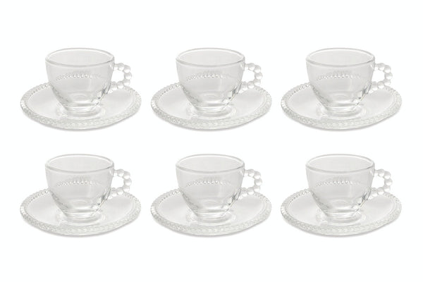 Set mit 6 Kaffeetassen aus Glas Ø6,5x5,4 cm Villa d'Este Home Tivoli sconto