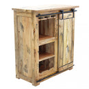Mobile Cantinetta Portabottiglie 1 Anta 2 Ripiani e Cassetti 90x45x100 h cm in Legno