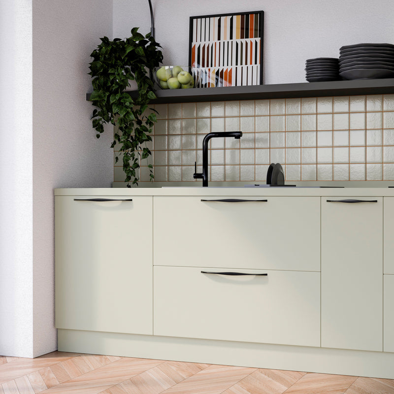 Set 20 Maniglie per Mobili 224 mm in Zama Emuca Varna Nero