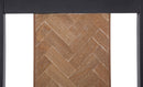Set 2 Sedie 44x44x96 cm in Legno di Abete Malé Marrone e Grigio