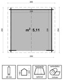 Casetta da Giardino Porta Doppia 250x250 cm in Legno Siviglia