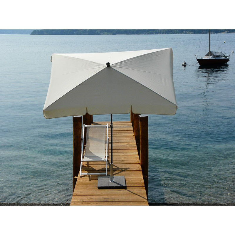 Ombrellone da Giardino 210x130 cm Palo Ø27 mm in Acciaio Maffei Novara Ecru