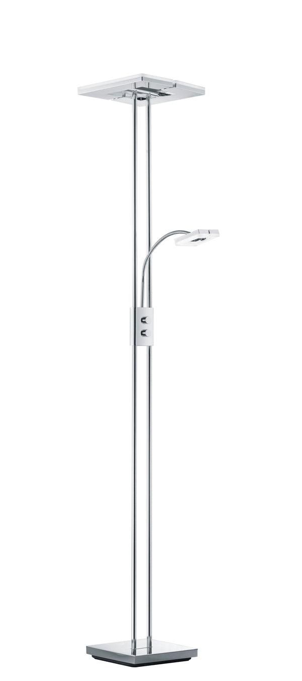 LED-Stehlampe für den Innenbereich aus verchromtem Metall sconto