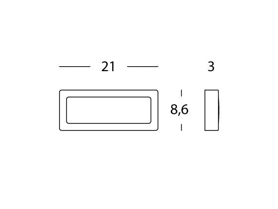 Faretto Segnapassi a Semi Incasso da Esterno a LED Rettangolare Sovil Club Alluminio