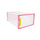 Platzsparender Schuhkarton 23x33xH14 cm Container mit rosa Tür