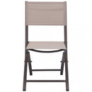 Sedia da Giardino Georgia Pieghevole 58x46x85 h cm in Textilene Taupe