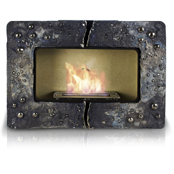 Bioethanol Wandkamin aus Keramik 60x40 cm Ferazzoli Wall Grey prezzo