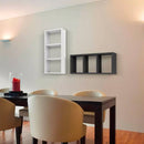 Mensola Rettangolare 3 Scomparti da Parete 70x30x15.5 cm in Fibra di Legno Tristano Rovere Sagerau