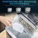 Macchina del Ghiaccio Autopulente da 24 Cubetti in 14-18 Minuti 20 kg in 24 Ore Nero