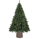 Base Supporto per Albero di Natale a Tronco 32x24x36 cm Universale con Ganci in Resina Scuro      