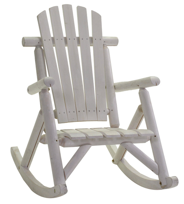 Adami Kyoto Schaukelstuhl aus weißem Holz prezzo