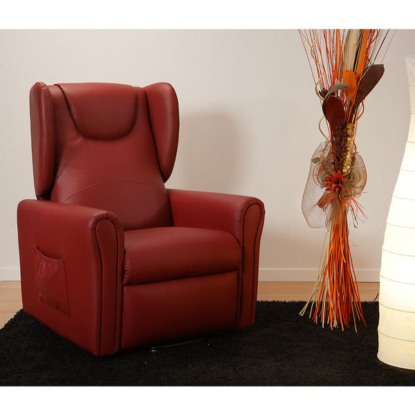 Elektrischer Relaxsessel Tea mit Lifter Lift 2 Massagemotoren in Bordeaux Kunstleder online