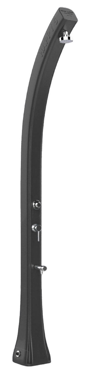 sconto Doccia Solare da Giardino 28L Miscelatore Temporizzato e Lavapiedi Arkema Happy Beach Grigio Antracite