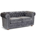 Divano 2 Posti 170x81x77 cm in Tessuto Grigio