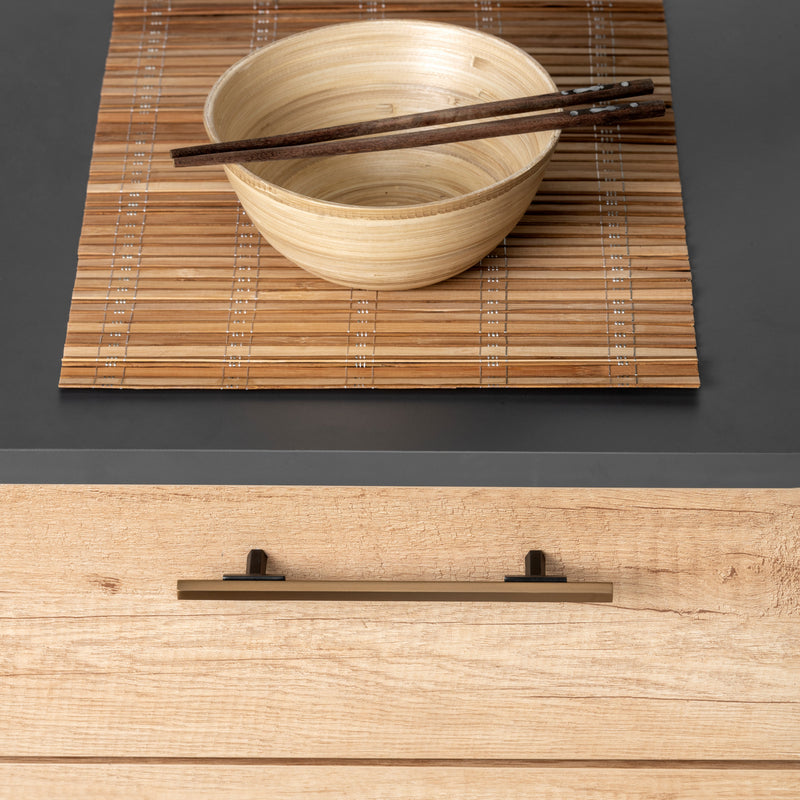 Set 20 Maniglie per Mobili 128 mm in Alluminio Emuca Riad Bronzo