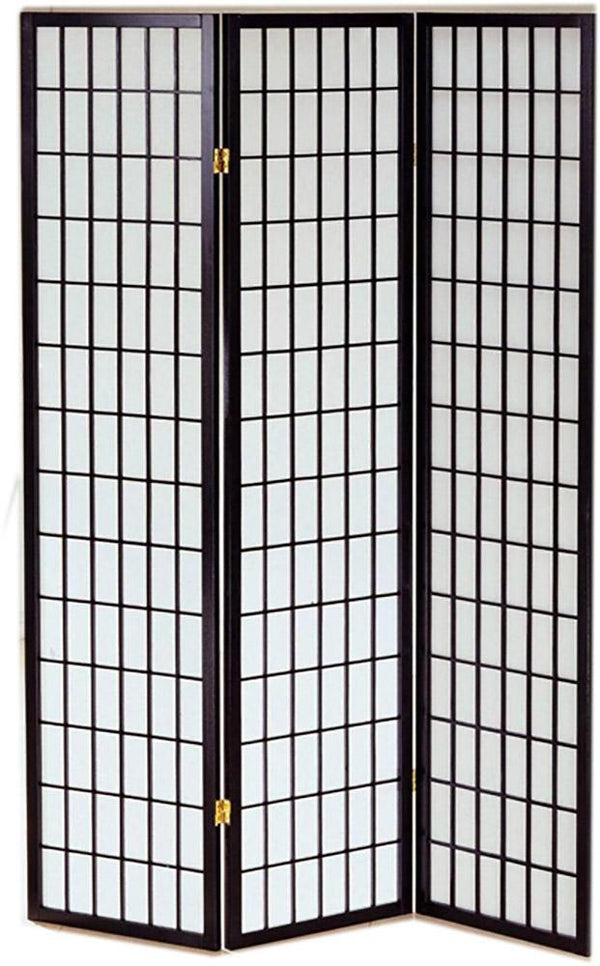Paravent Separè 3 Paneele 130,5x178cm aus schwarzem Tosini-Holz online