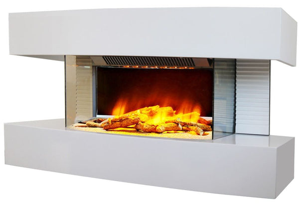 sconto Elektrischer Wandkamin Flammeneffekt 2000 W Chemin'Arte Lounge Medium White