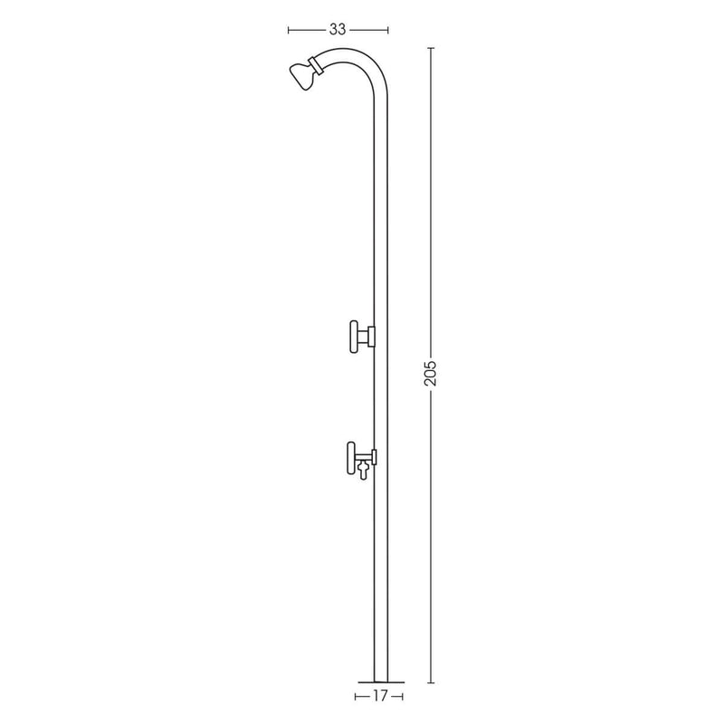 Doccia da Giardino con Miscelatore Belfer 42D4 Antracite