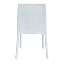 Sedia da Giardino Virginia 47x59x86 h cm in Wicker Bianco