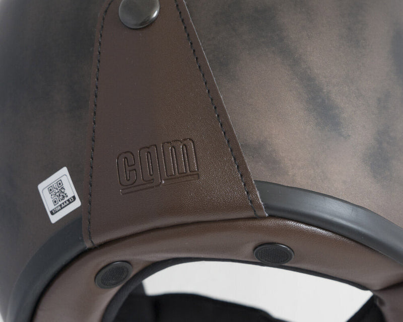 Casco Jet per Scooter CGM Challenge 170W Marrone Opaco Varie Misure