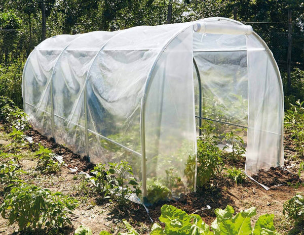 online Garten-Gewächshaus aus Stahl mit Rama Spring Maxi-Stoff