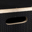Box Jump Pliometrico a 3 Altezze 41-36-31 cm in Legno Antiscivolo Nero  