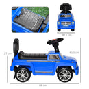 Auto Macchina Cavalcabile Fuoristrada per Bambini Clacson e Musica Blu 