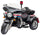 American Police Elektro-Motorrad 3 Räder für Kinder 12V Kidfun Police Washington Schwarz