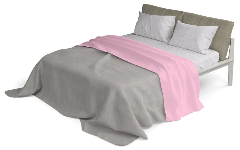 Set Lenzuola Sopra Sotto e Federe in Cotone Rosa Varie Misure