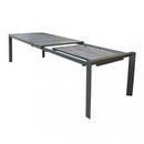 Tavolo Allungabile Portland 175/235x100x75 h cm in Alluminio Taupe