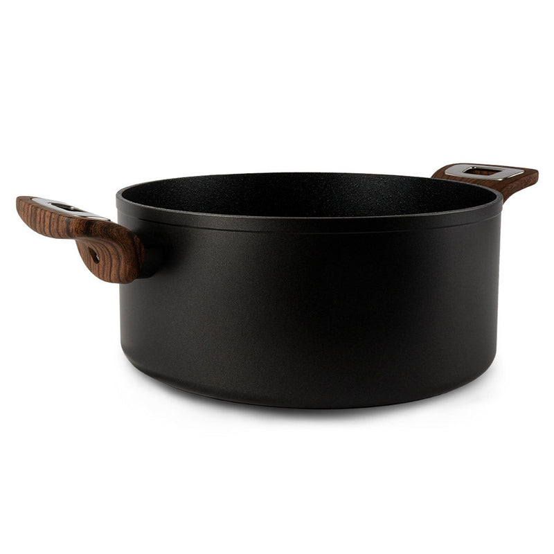 Casseruola Ø 24cm Antiaderente Induzione Silex Elegance Wood Nero