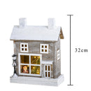 Casina con Luci H32 cm in Legno e Plastica