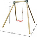 Altalena 1 Posto da Esterno Ariel 223x264x226 h cm in Legno