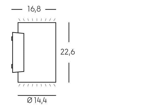 Applique da Esterno a LED 20W+20W 3000K Sovil Alluminio