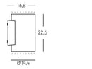 Applique da Esterno a LED 20W+20W 3000K Sovil Grigio
