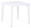 Tavolo da Giardino 80x80x75 cm in Plastica Taddei Smontabile Cruz Bianco