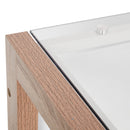 Scrivania da Ufficio 120x60x75 cm in Legno e Vetro 