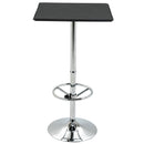 Tavolino da Bar Alto 64x64x109 cm Piano in Similpelle Nero