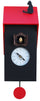 Wandkuckucksuhr 17x37x12 cm mit Katze Pirondini Italien Vicenza Schwarz und Rot