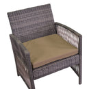 Set Salotto da Giardino Divano 2 Poltrone e Tavolino in Polyrattan Durango Marrone