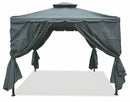 Gazebo da Giardino in Metallo 3x3m Soriani Tangeri Grigio
