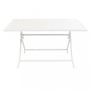 Tavolo Alabama 130x77x73 h cm in Alluminio Bianco