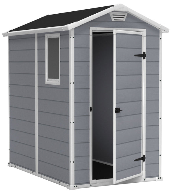 Geräteschuppen 130x198x192 cm aus Harz Keter Manor 4x6 Grau acquista
