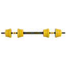 Bilanciere e Manubrio Componibile 2 in 1 20Kg  Giallo